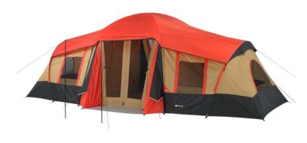 Ozark Trail 10-Person 3 Room Tent with shade Awning