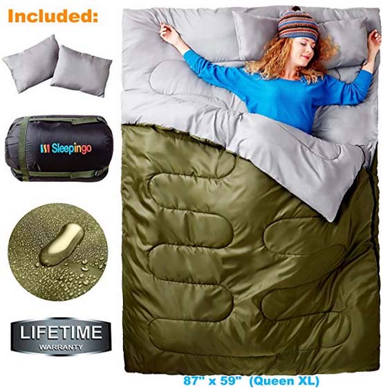 Sleepingo Double Sleeping bag - Camping Gift Ideas for couples