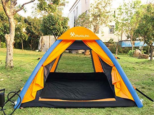 IHUNIU, INC. 4 Person Inflatable Camping Air Pop Up Tent 