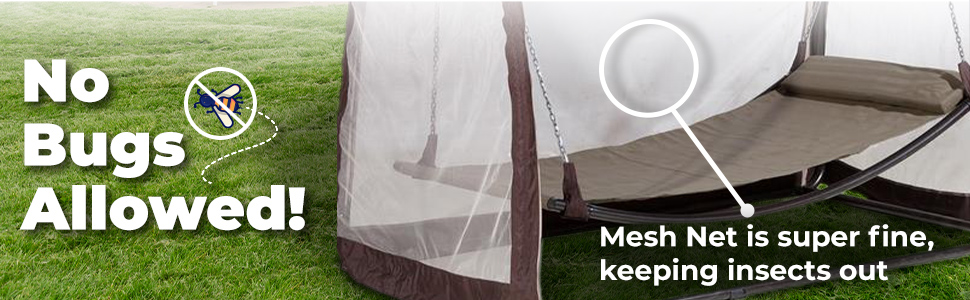 Hammock with mosquito net and stand