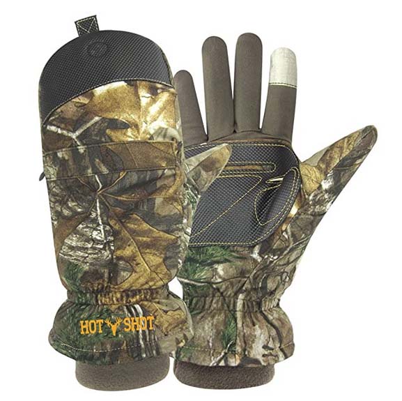 Hot Shot Men's Predator Pop-Top Mitten - best cold weather hunting gloves
