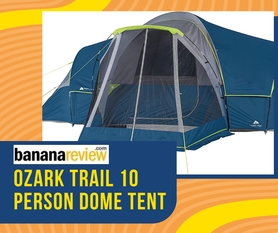 Overview of the Ozark Trail 10 Person Modified Dome Tent with Screen Porch