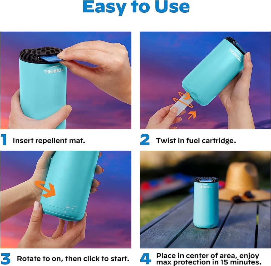 A mosquito repeller, a bug spray alternative designed to create a 15-foot shield around you to help