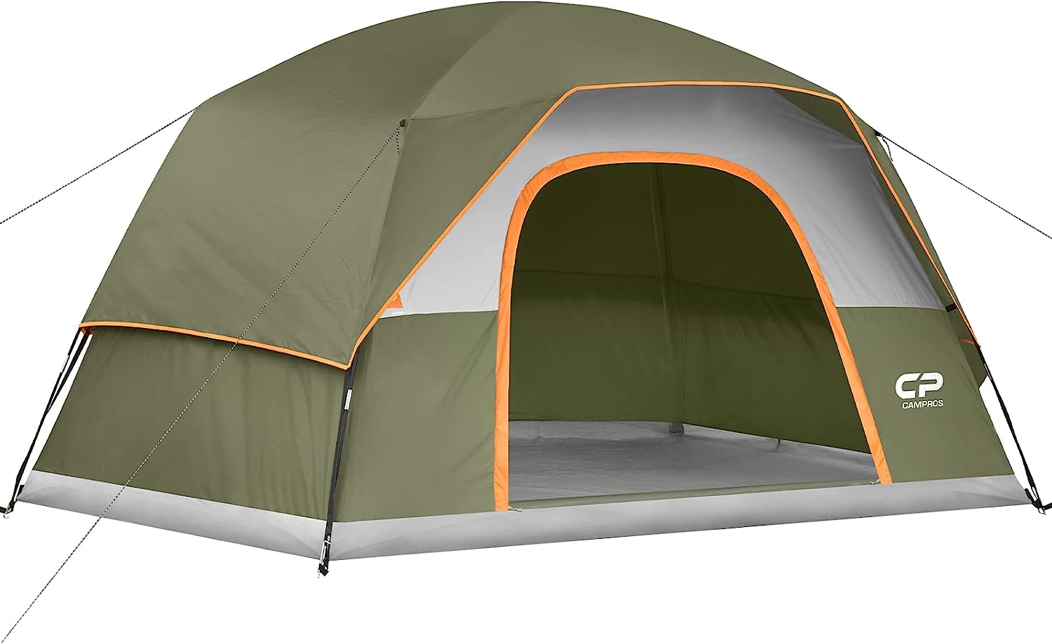 CAMPROS CP Tent 6/8 Person Camping Tents, Weatherproof Family Dome Tent with Rainfly, Large Mesh Windows, Wider Door, Easy Setup, Portable with Carry Bag